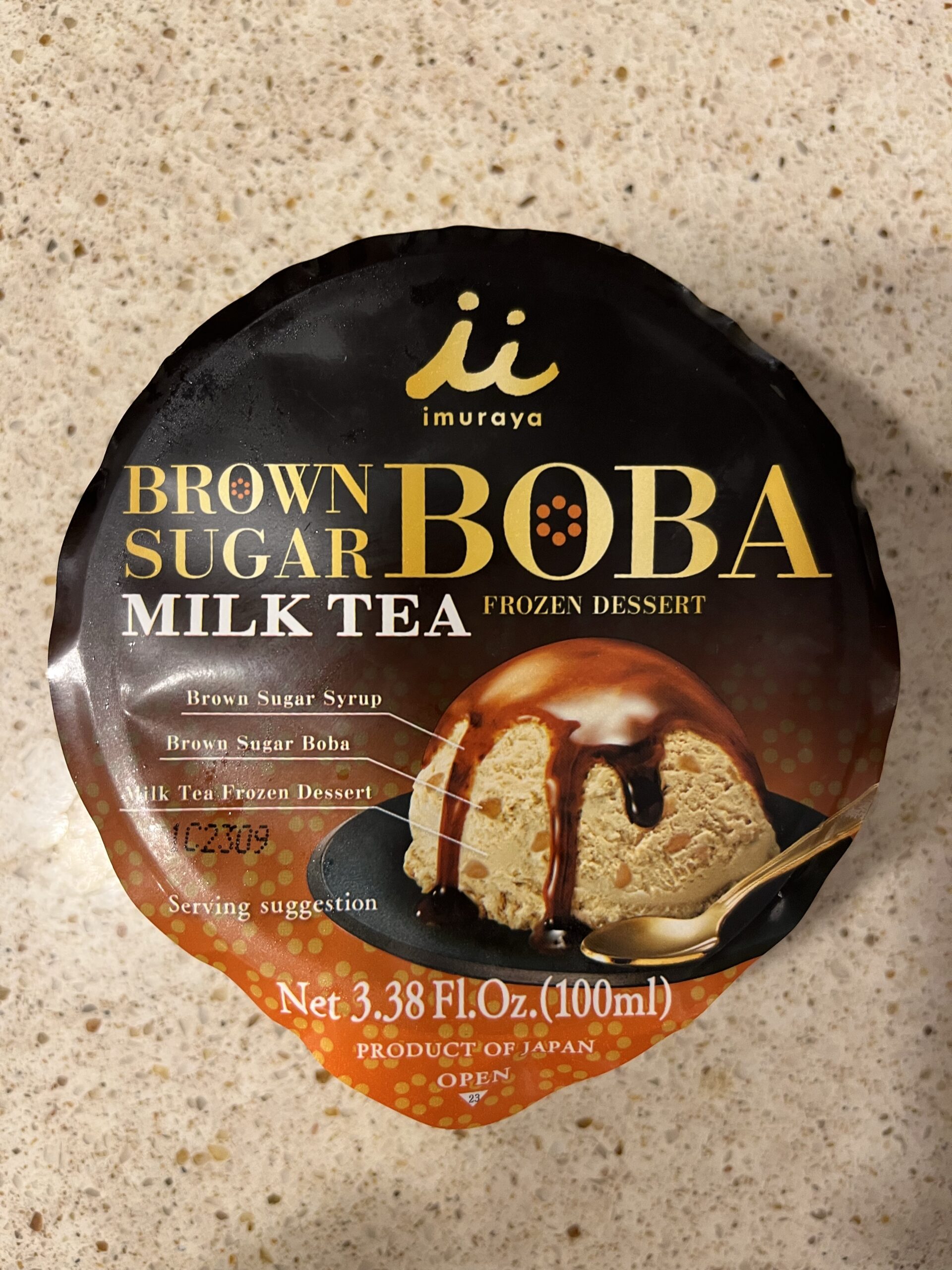 Brown Sugar Boba Milk Tea Frozen Dessert