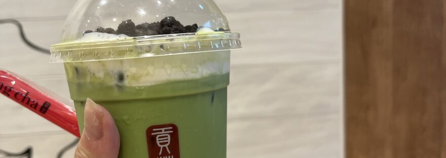 Crunchy Matcha Milk Tea