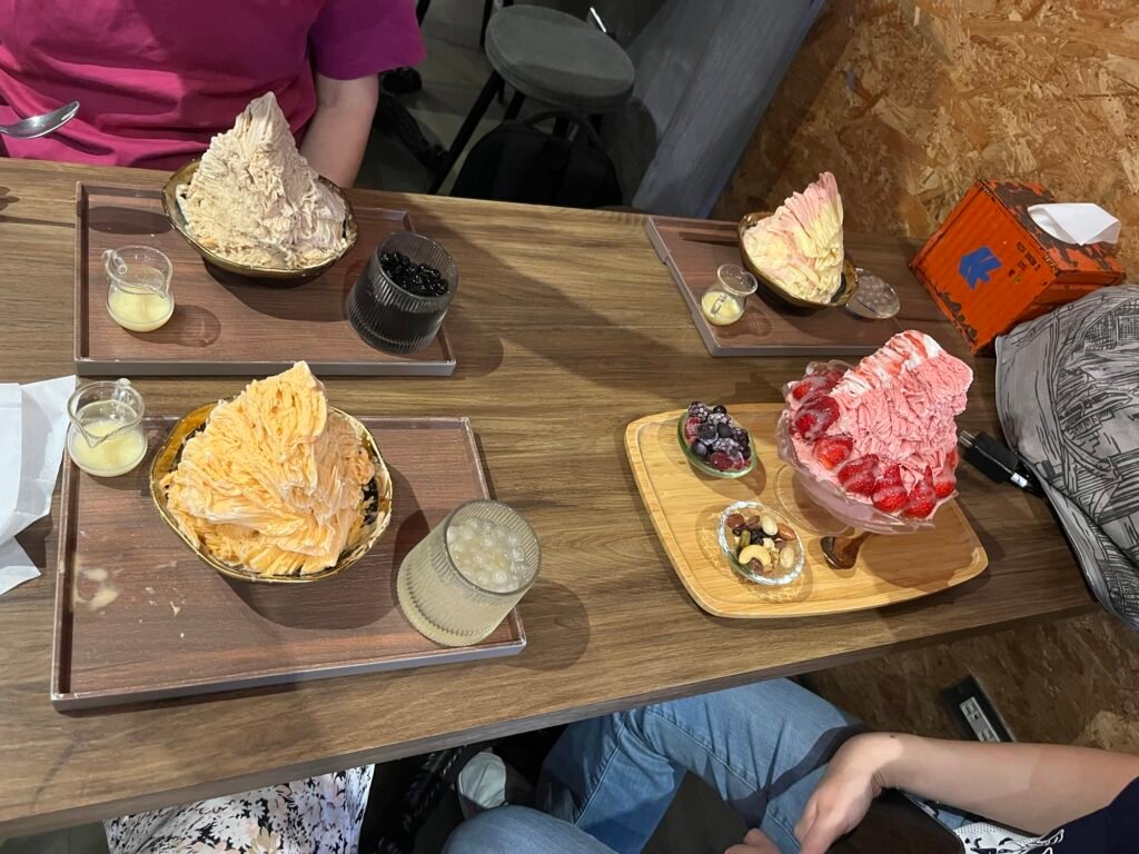 Thai Tea, Milk Tea, Watermelon, Strawberry Shaved Ice